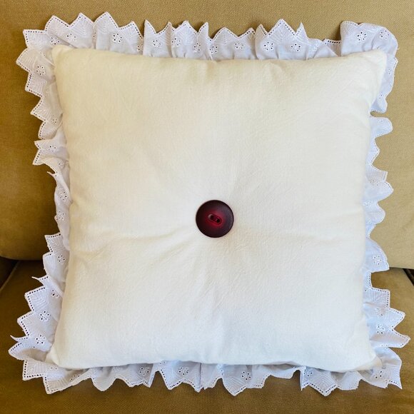 Handmade Cross Stitch Pillow - Picture 2 of 2